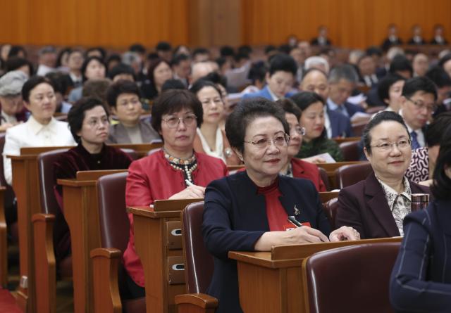 (260307) -- BEIJING, March 7, 2026 (Xinhua) -- The second plenary meeting of the fourth session of the 14th National Committee of the Chinese People's Political Consultative Conference (CPPCC) is held at the Great Hall of the People in Beijing, capital of China, March 7, 2026. (Xinhua/Liu Weibing)