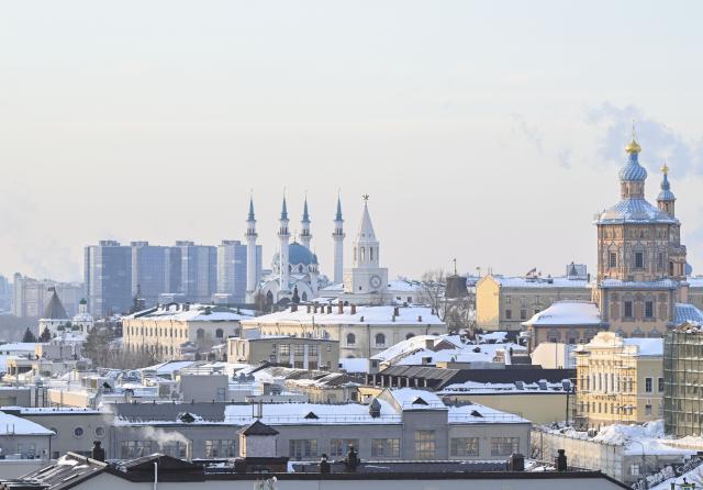 (260308) -- KAZAN, March 8, 2026 (Xinhua) -- This photo taken on March 6, 2026 shows the cityscape of Kazan, Russia. (Xinhua/Hao Jianwei)