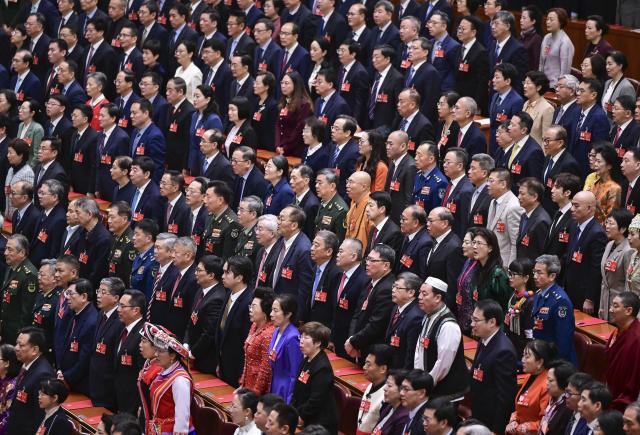 (260311) -- BEIJING, March 11, 2026 (Xinhua) -- The closing meeting of the fourth session of the 14th National Committee of the Chinese People's Political Consultative Conference (CPPCC) is held at the Great Hall of the People in Beijing, capital of China, March 11, 2026. (Xinhua/Chen Yehua)