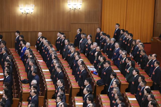 (260311) -- BEIJING, March 11, 2026 (Xinhua) -- The closing meeting of the fourth session of the 14th National Committee of the Chinese People's Political Consultative Conference (CPPCC) is held at the Great Hall of the People in Beijing, capital of China, March 11, 2026. (Xinhua/Wang Ye)