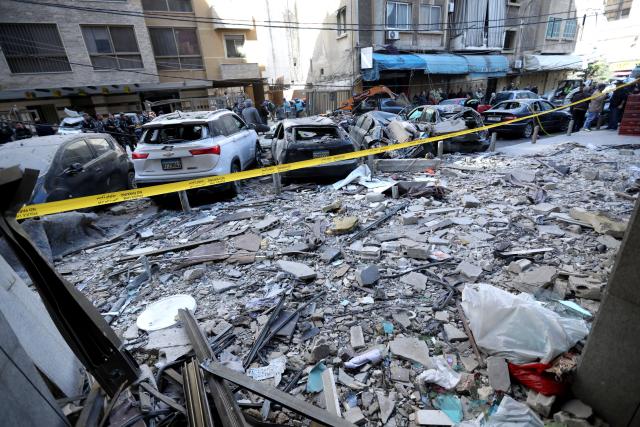 (260311) -- BEIRUT, March 11, 2026 (Xinhua) -- This photo taken on March, 11, 2026 shows destruction caused by an Israel airstrike on an apartment building in the Aisha Bakkar area of central Beirut, Lebanon.
  At least 15 people were killed and 24 others injured in a series of Israeli airstrikes against Lebanon from Tuesday night to Wednesday morning, Lebanon's Public Health Ministry said.
   The airstrikes targeted several areas in southern Lebanon, the Bekaa Valley in eastern Lebanon, and the capital of Beirut, according to statements issued by the ministry's Emergency Operations Center. (Photo by Bilal Jawich/Xinhua)
