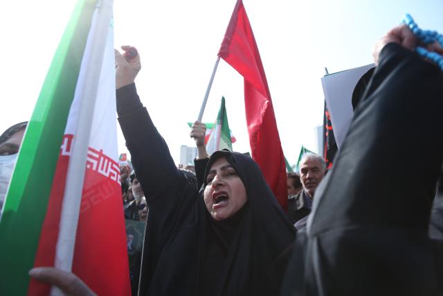 (260311) -- TEHRAN, March 11, 2026 (Xinhua) -- People attend a funeral held for Iranian high-ranking military commanders killed during strikes launched by the United States and Israel against Iran in Tehran, Iran, March 11, 2026. (Xinhua/Shadati)