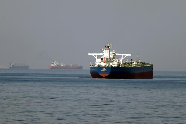(260311) -- SUEZ, March 11, 2026 (Xinhua) -- Ships are pictured in the Gulf of Suez, Egypt, on March 11, 2026. TO GO WITH "Feature: Living the unseen war -- Egyptians feel ripple effects of Iran conflict" (Xinhua/Ahmed Gomaa)