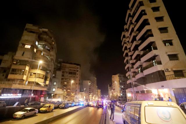 (260312) -- BEIRUT, March 12, 2026 (Xinhua) -- The photo taken on March 12, 2026 shows buildings damaged by an Israeli airstrike in the Zkak al-Blat area of Beirut, Lebanon. The Israeli military announced on Thursday afternoon that it launched a new series of airstrikes in Beirut targeting Hezbollah targets. (Photo by Bilal Jawich / Xinhua)