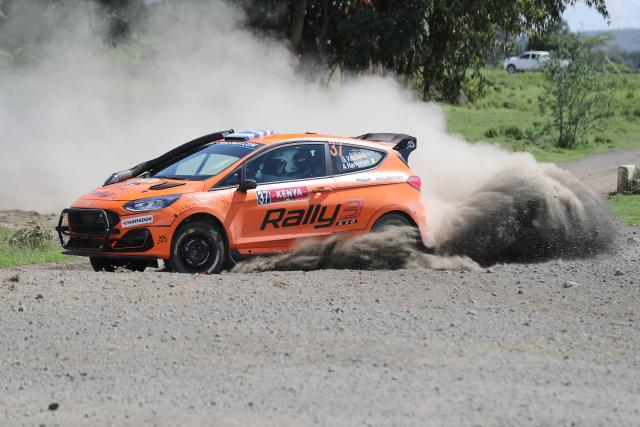 (260314) -- NAIVASHA, March 14, 2026 (Xinhua) -- Greek driver Georgios Vasilakis and his co-driver Allan Harryman compete on the second day of the WRC Safari Rally Kenya 2026 at "Miti Mbili" in Naivasha, Nakuru County, Kenya, March 13, 2026. (Photo by Henry Naminde/Xinhua)