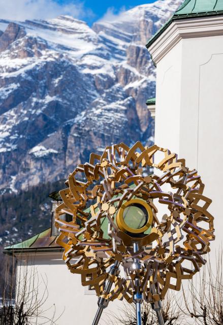 (260314) -- CORTINA D'AMPEZZO, March 14, 2026 (Xinhua) -- Photo taken on March 4, 2026 shows the cauldron of Milan-Cortina 2026 Paralympic Winter Games in Cortina d'Ampezzo, Italy. Cortina d'Ampezzo, nestled in the Dolomites, a UNESCO World Heritage Site, is a winter sports destination that has hosted the Winter Olympics twice. The 1956 Winter Olympic Games left enduring venues such as the Cortina Curling Stadium, which hosted the curling events at the 2026 Winter Olympic Games and is hosting the wheelchair curling at the Paralympic Winter Games.  
Cortina's winter sports heritage dates back to 1897, with legendary slopes including the Olympia delle Tofane.
As the 2026 Paralympic Winter Games conclude on March 15, Cortina will host the closing ceremony. The flame's extinguishment here will symbolize unity, bridging 70 years of Olympic legacy. (Xinhua/Lian Zhen)