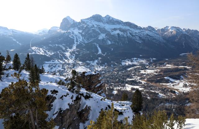 (260314) -- CORTINA D'AMPEZZO, March 14, 2026 (Xinhua) -- Photo taken on March 5, 2026 shows a general view of Cortina d'Ampezzo, Italy. Cortina d'Ampezzo, nestled in the Dolomites, a UNESCO World Heritage Site, is a winter sports destination that has hosted the Winter Olympics twice. The 1956 Winter Olympic Games left enduring venues such as the Cortina Curling Stadium, which hosted the curling events at the 2026 Winter Olympic Games and is hosting the wheelchair curling at the Paralympic Winter Games.  
Cortina's winter sports heritage dates back to 1897, with legendary slopes including the Olympia delle Tofane.
As the 2026 Paralympic Winter Games conclude on March 15, Cortina will host the closing ceremony. The flame's extinguishment here will symbolize unity, bridging 70 years of Olympic legacy. (Xinhua/Wang Kaiyan)