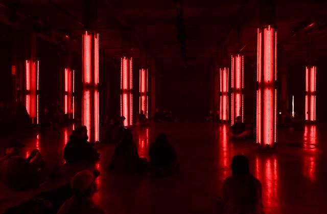 (260314) -- MADRID, March 14, 2026 (Xinhua) -- People view light installations at LuzMadrid 2026, an international light festival, in Madrid, Spain, March 13, 2026.
  LuzMadrid 2026 is held here from March 12 to March 14. (Xinhua/Cheng Min)