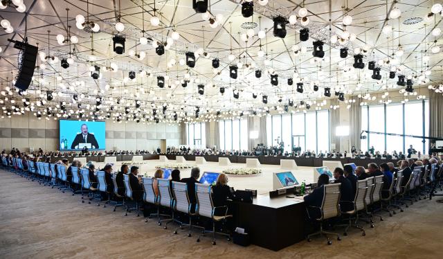 (260314) -- BAKU, March 14, 2026 (Xinhua) -- The 13th Global Baku Forum opens in Baku, Azerbaijan, March 12, 2026.
  The Global Governance Initiative (GGI) proposed by China has injected stability into a world rife with change and turbulence, international observers said Friday during the "China and the Global Governance Initiative" seminar held as part of the 13th Global Baku Forum.
  The forum, organized by the Nizami Ganjavi International Center, is scheduled for March 12 to 14 under the theme "Bridging Divides in a World in Transition." (AZERTAC news agency/Handout via Xinhua)