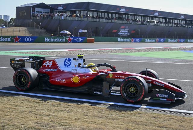 (260314) -- SHANGHAI, March 14, 2026 (Xinhua) -- Ferrari's Lewis Hamilton of Britain competes during the Qualifying of Formula One Chinese Grand Prix at Shanghai International Circuit in Shanghai, China, March 14, 2026. (Xinhua/Chen Haoming)