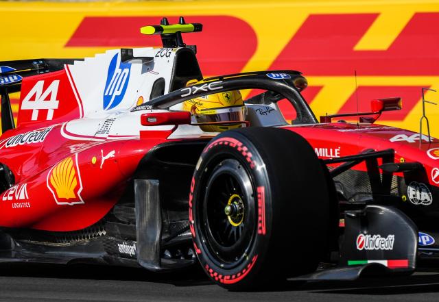 (260314) -- SHANGHAI, March 14, 2026 (Xinhua) -- Ferrari's Lewis Hamilton of Britain competes during the Qualifying of Formula One Chinese Grand Prix at Shanghai International Circuit in Shanghai, China, March 14, 2026. (Xinhua/Ding Ting)