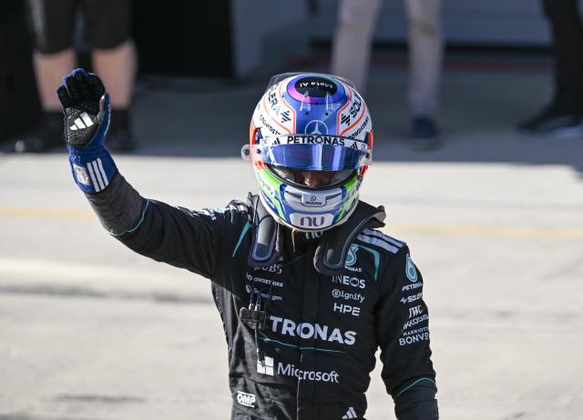 (260314) -- SHANGHAI, March 14, 2026 (Xinhua) -- Mercedes' Kimi Antonelli of Italy reacts after the Qualifying of Formula One Chinese Grand Prix at Shanghai International Circuit in Shanghai, China, March 14, 2026. (Xinhua/Chen Haoming)
