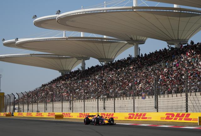(260314) -- SHANGHAI, March 14, 2026 (Xinhua) -- Red Bull Racing's Max Verstappen of the Netherlands competes during the Qualifying of Formula One Chinese Grand Prix at Shanghai International Circuit in Shanghai, China, March 14, 2026. (Xinhua/Ding Ting)
