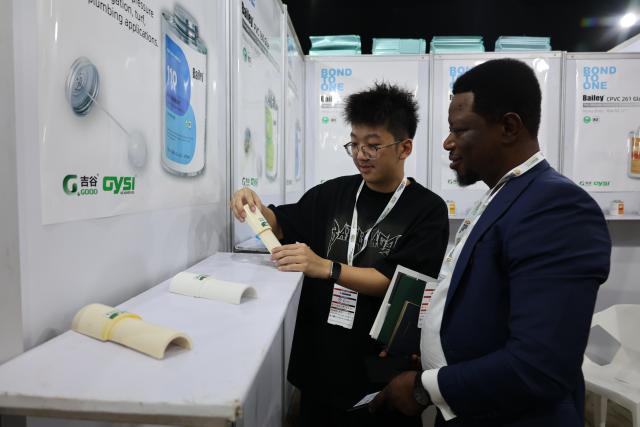 (260708) -- ACCRA, July 8, 2026 (Xinhua) -- People are seen during the three-day Ghana Investment and Trade Week and Africa Build Show in Accra, Ghana, July 7, 2026. TO GO WITH "Ghana mulls renewable energy, e-mobility investments to power 24-hour economy" (Photo by Seth/Xinhua)