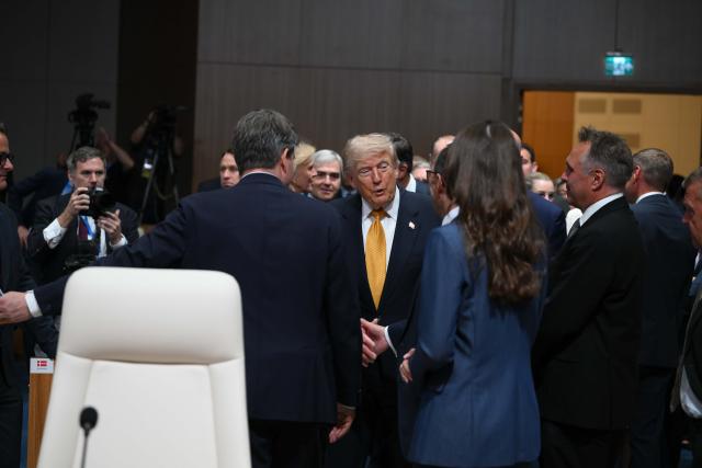 (260708) -- ANKARA, July 8, 2026 (Xinhua) -- U.S. President Donald Trump attends the 2026 NATO Summit in Ankara, Türkiye, on July 8, 2026. (Mustafa Kaya/Handout via Xinhua)