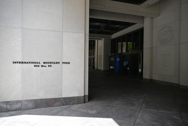 (260708) -- WASHINGTON, July 8, 2026 (Xinhua) -- Photo taken on July 8, 2026 shows the International Monetary Fund (IMF) Headquarters in Washington, D.C., the United States. The International Monetary Fund on Wednesday projected that global growth will slow to 3.0 percent in 2026 before recovering to 3.4 percent in 2027. (Xinhua/Li Rui)