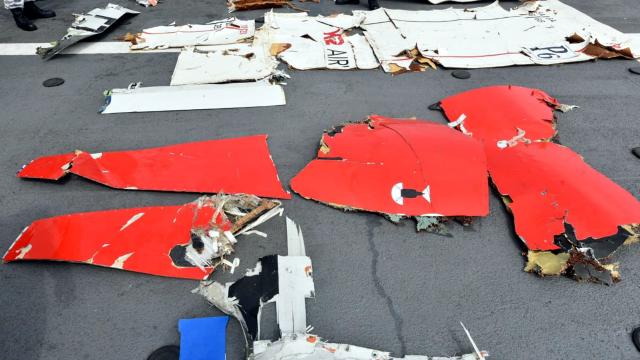 (260708) -- ISLAMABAD, July 8, 2026 (Xinhua) -- Photo released by Pakistan Navy on July 8, 2026 shows the wreckage of a missing K2 Airways cargo Boeing 737 aircraft on a naval ship after being recovered from deep sea near Ormara town, Pakistan. Pakistan's Navy on Wednesday located the wreckage of a missing K2 Airways cargo Boeing 737 aircraft in the Arabian Sea after a 12-hour search and rescue operation, the Pakistan Airports Authority (PAA) said in a statement.
The wreckage was found about 53 nautical miles south of Ormara, a coastal town in Gwadar district of the country's southwestern Balochistan province, the statement said. (Pakistan Navy/Handout via Xinhua)