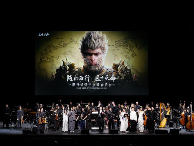 (260709) -- LOS ANGELES, July 9, 2026 (Xinhua) -- The "Black Myth: Wukong" concert is held at the Peacock Theater in downtown Los Angeles, California, the United States on July 7, 2026.
  Music from the internationally acclaimed Chinese video game "Black Myth: Wukong" filled the Peacock Theater in downtown Los Angeles on Tuesday night, drawing thousands of fans to experience the unique fusion of Chinese mythology and Eastern aesthetics.
  TO GO WITH "Roundup: Chinese hit game 'Black Myth: Wukong' concert amazes Los Angeles audiences" (Photo by Qiu Chen/Xinhua)