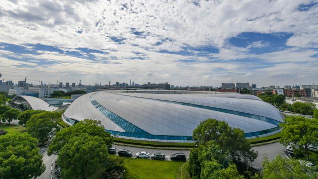(260709) -- SHANGHAI, July 9, 2026 (Xinhua) -- This photo taken on July 8, 2026 shows the Shanghai Synchrotron Radiation Facility (SSRF) park in Pudong, east China's Shanghai. All the ten national key scientific and technological infrastructures that have been built and put into operation in Shanghai are now open to public use.
   These infrastructures, which include the Shanghai Synchrotron Radiation Facility (SSRF) and the National Facility for Protein Science in Shanghai, serve as important engines for the integration of science and technology innovation and industries in the city. (Xinhua/Chen Shuo)