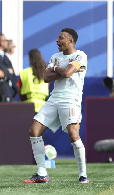 (260710) -- BOSTON, July 10, 2026 (Xinhua) -- Kylian Mbappe of France celebrates scoring during the quarter final match between France and Morocco at the 2026 FIFA World Cup at Boston Stadium in Boston, the United States, July 9, 2026. (Xinhua/Zhang Chen)