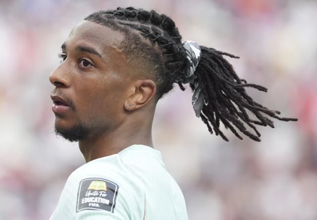 (260710) -- BOSTON, July 10, 2026 (Xinhua) -- Michael Olise of France reacts during the quarter final match between France and Morocco at the 2026 FIFA World Cup at Boston Stadium in Boston, the United States, July 9, 2026. (Xinhua/Lui Siu Wai)