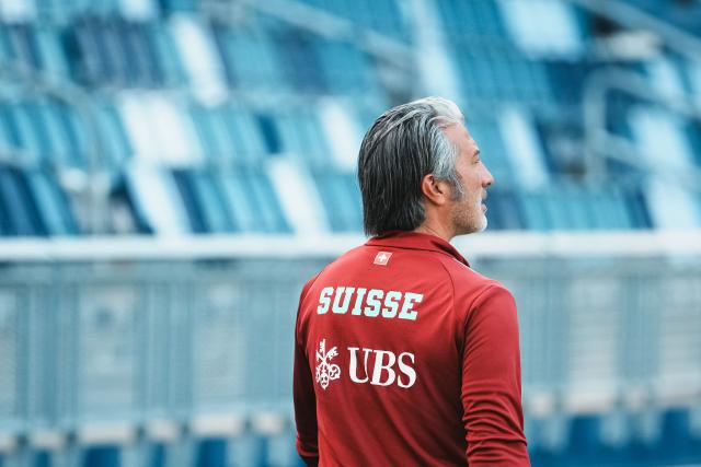 (260710) -- KANSAS CITY, July 10, 2026 (Xinhua) -- Players of Switzerland attend a training session ahead of their 2026 FIFA World Cup quarterfinal match against Argentina in Kansas City, the United States, July 9, 2026. (Xinhua/Xu Chang)