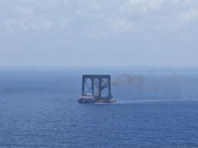 (260710) -- WENCHANG, July 10, 2026 (Xinhua) -- This drone photo taken on July 10, 2026 shows the successful capture of the returned first stage of Long March-10B carrier rocket on a seaborne platform via a net-capture system.
  China successfully launched the Long March-10B carrier rocket here on Friday, achieving its first-ever controlled recovery of a carrier rocket's first stage.
  The rocket, in its maiden flight, sent the payload into the preset orbit.
  After the separation of the rocket's first and second stages, the first stage returned and was successfully captured on a seaborne platform via a net-capture system. Both the launch and the first-stage recovery were successfully completed.
  This mission marked China's first successful controlled recovery of a carrier rocket's first stage, representing a major breakthrough in the country's reusable rocket technology. (Xinhua/Xing Guangli)