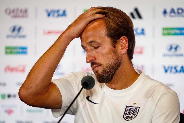 (260711) -- MIAMI, July 11, 2026 (Xinhua) -- Harry Kane of England attends a press conference ahead of quarterfinal between Norway and England at the 2026 FIFA World Cup in Miami, the United States, July 10, 2026. (Xinhua/Jia Haocheng)