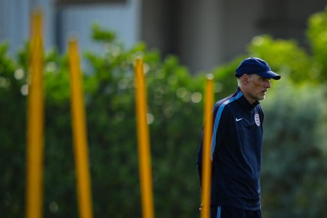 (260711) -- MIAMI, July 11, 2026 (Xinhua) -- Thomas Tuchel, head coach of England, is seen during a training session ahead of the quarterfinal between England and Norway at the 2026 FIFA World Cup in Miami, the United States, on July 10, 2026. (Xinhua/Jia Haocheng)