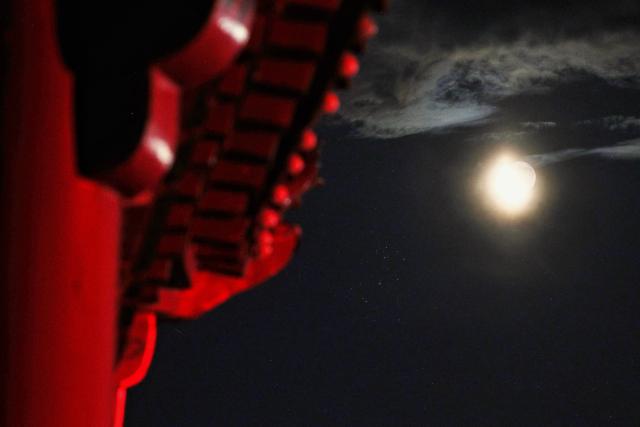 (260711) -- HARBIN, July 11, 2026 (Xinhua) -- This photo taken on July 11, 2026 shows a view of the Pleiades star cluster and a crescent moon in Tongjiang City, northeast China's Heilongjiang Province. (Photo by Liu Wanping/Xinhua)