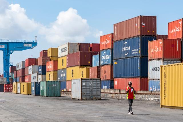 (260713) -- MOMBASA, July 13, 2026 (Xinhua) -- This photo taken on July 9, 2026 shows containers at Port Reitz Station on the Mombasa-Nairobi Standard Gauge Railway (SGR) in Mombasa, Kenya.
  Effective May 1, China has implemented a zero-tariff policy on products from 53 African countries with which it maintains diplomatic relations.
  According to the Africa Star Railway Operation Company, Kenya's Standard Gauge Railway (SGR) operated a total of 3,931 freight trains in the first half of 2026, transporting 4.278 million tonnes of cargo, with average daily cargo volume up 12.3 percent year on year. Container shipments from Nairobi to Mombasa rose sharply in May and June following the implementation of the zero-tariff policy, increasing by about 44 percent compared with the average monthly volume recorded earlier this year. (Xinhua/Xie Jianfei)
