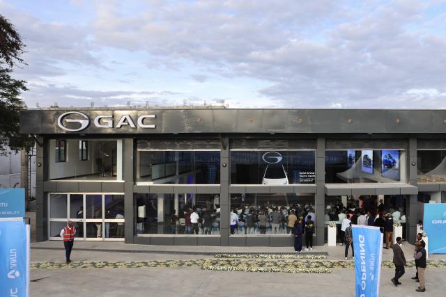 (260713) -- ADDIS ABABA, July 13, 2026 (Xinhua) -- This photo taken on March 27, 2026 shows the Guangzhou Automobile Group (GAC) JUNTU flagship showroom in Addis Ababa, Ethiopia.
  TO GO WITH XINHUA HEADLINES ON JULY 13, 2026. (Xinhua/Geng Xinning)