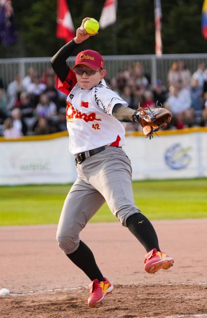 (260713) -- SURREY, July 13, 2026 (Xinhua) -- Chai Yinan of China competes during the final game between China and Canada at the 2026 Canada Cup International Softball Championship in Surrey, British Columbia, Canada, July 12, 2026.
Canada claimed the championship title with a 7-3 victory over China, while China finished as the first runner-up. (Photo by Liang Sen/Xinhua)
