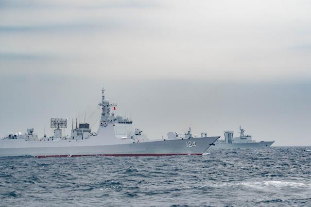 (260713) -- QINGDAO, July 13, 2026 (Xinhua) -- Chinese naval vessels sail in formation towards the designated sea area during the maritime phase of the "Joint Sea-2026" exercise between China and Russia, July 10, 2026. The "Joint Sea-2026" exercise between China and Russia concluded at a military port in Qingdao in east China's Shandong Province Monday, with all planned exercise missions finished.
   Launched on July 6, the "Joint Sea-2026" is the twelfth in the series dating back to 2012. (Xinhua/Li Jie)