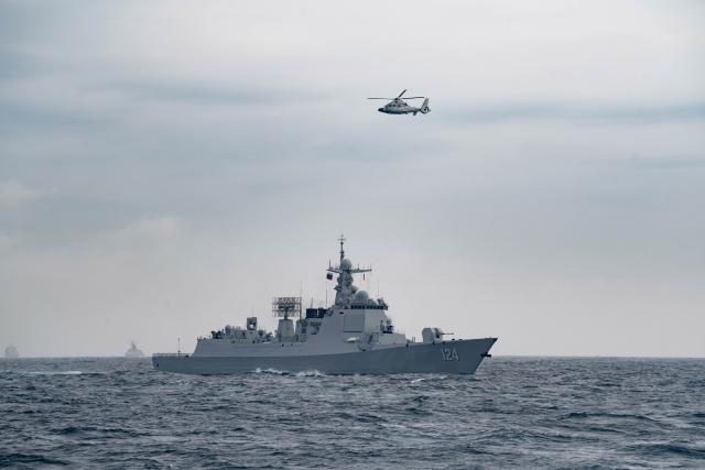 (260713) -- QINGDAO, July 13, 2026 (Xinhua) -- Chinese guided-missile destroyer Kaifeng sails towards the designated sea area during the maritime phase of the "Joint Sea-2026" exercise between China and Russia, July 10, 2026. The "Joint Sea-2026" exercise between China and Russia concluded at a military port in Qingdao in east China's Shandong Province Monday, with all planned exercise missions finished.
   Launched on July 6, the "Joint Sea-2026" is the twelfth in the series dating back to 2012. (Xinhua/Li Jie)