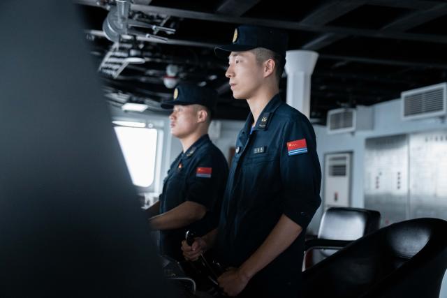 (260713) -- QINGDAO, July 13, 2026 (Xinhua) -- Sailors are pictured aboard Chinese guided-missile destroyer Anshan during the maritime phase of the "Joint Sea-2026" exercise between China and Russia, July 9, 2026. The "Joint Sea-2026" exercise between China and Russia concluded at a military port in Qingdao in east China's Shandong Province Monday, with all planned exercise missions finished.
   Launched on July 6, the "Joint Sea-2026" is the twelfth in the series dating back to 2012. (Xinhua/Li Jie)