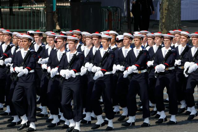 (260714) -- PARIS, July 14, 2026 (Xinhua) -- Participants attend the annual Bastille Day military parade in Paris, France, on July 14, 2026. (Photo by Henri Szwarc/Xinhua)