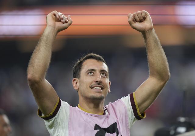 (260715) -- DALLAS, July 15, 2026 (Xinhua) -- Mikel Oyarzabal of Spain reacts after the semifinal match between France and Spain at the 2026 FIFA World Cup at Dallas Stadium in Dallas, the United States, July 14, 2026. (Xinhua/Huang Zongzhi)