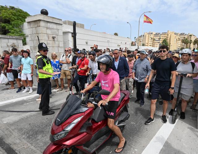 (260715) -- GIBRALTAR, July 15, 2026 (Xinhua) -- People cross the land border crossing between Gibraltar and Spain, on July 15, 2026. Routine border checks at the Spain-Gibraltar land crossing were lifted in the early hours of Wednesday, in line with new border arrangements under the post-Brexit agreement between the European Union and Britain.
   The agreement, signed in Brussels on Tuesday, began provisional application on Wednesday and remains subject to the consent of the European Parliament and the completion of ratification procedures by both sides. (Xinhua/Cheng Min)