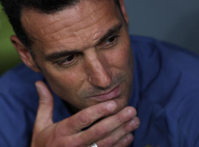 (260716) -- ATLANTA, July 16, 2026 (Xinhua) -- Lionel Scaloni, head coach of Argentina, is seen before the semifinal match between Argentina and England at the 2026 FIFA World Cup at Atlanta Stadium in Atlanta, the United States, July 15, 2026. (Xinhua/Li Ming)