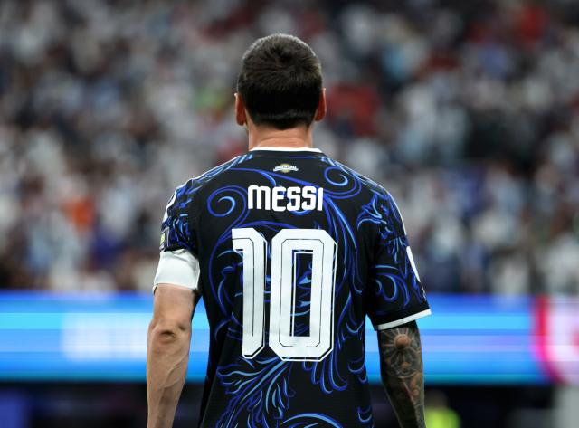(260716) -- ATLANTA, July 16, 2026 (Xinhua) -- Lionel Messi of Argentina reacts before the semifinal match between Argentina and England at the 2026 FIFA World Cup at Atlanta Stadium in Atlanta, the United States, July 15, 2026. (Xinhua/Li Ming)