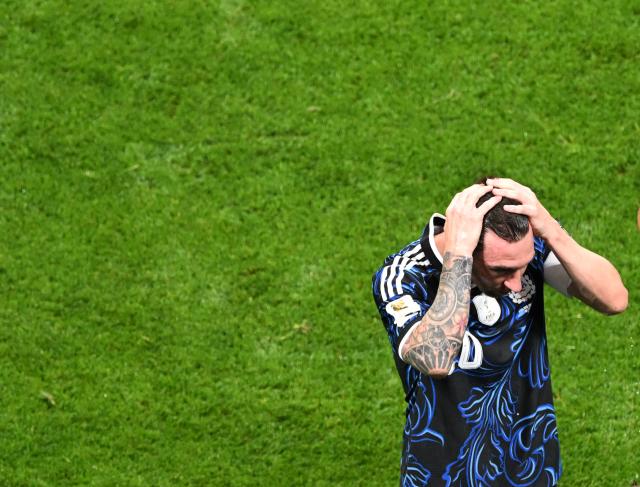 (260716) -- ATLANTA, July 16, 2026 (Xinhua) -- Lionel Messi of Argentina reacts during the semifinal match between Argentina and England at the 2026 FIFA World Cup at Atlanta Stadium in Atlanta, the United States, July 15, 2026. (Xinhua/Xiao Yijiu)