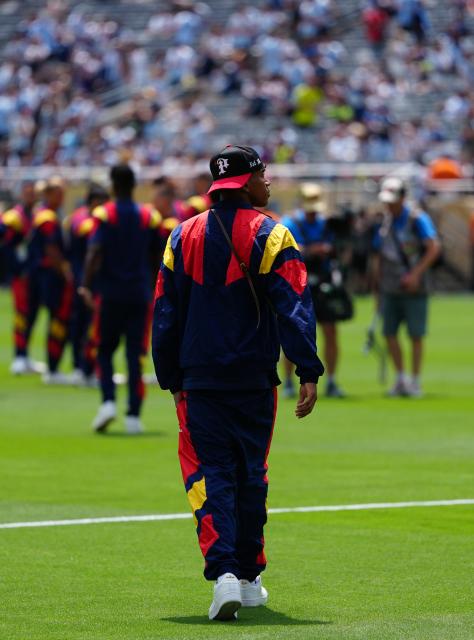 (260720) -- NEW JERSEY, July 20, 2026 (Xinhua) -- Lamine Yamal of Spain is seen before the final match between Spain and Argentina at the 2026 FIFA World Cup at the New York New Jersey Stadium, the United States, July 19, 2026. (Xinhua/Jia Haocheng)