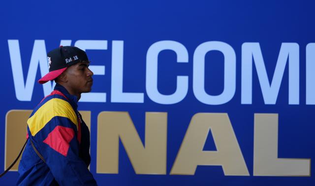 (260720) -- NEW JERSEY, July 20, 2026 (Xinhua) -- Lamine Yamal of Spain is seen before the final match between Spain and Argentina at the 2026 FIFA World Cup at the New York New Jersey Stadium, the United States, July 19, 2026. (Xinhua/Huang Zongzhi)