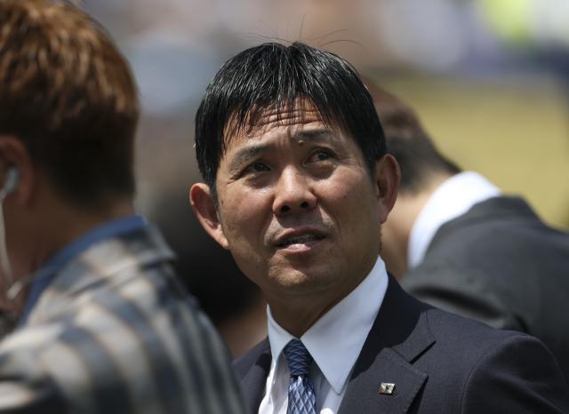 (260720) -- NEW JERSEY, July 20, 2026 (Xinhua) -- Moriyasu Hajime, head coach of Japan, is seen before the final match between Spain and Argentina at the 2026 FIFA World Cup at the New York New Jersey Stadium, the United States, July 19, 2026. (Xinhua/Li Ming)