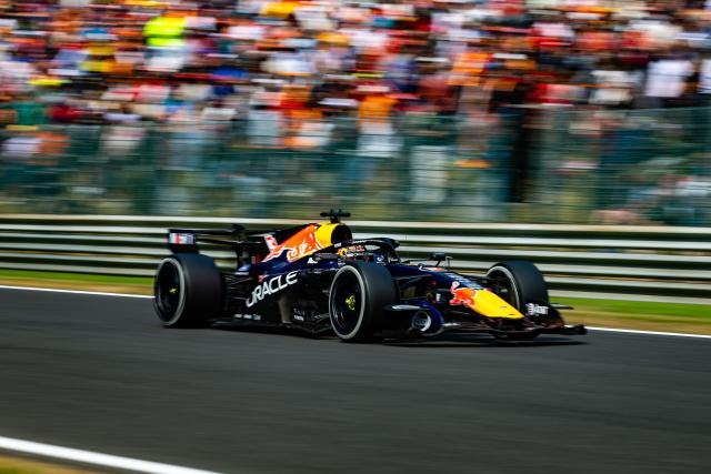 (260720) -- STAVELOT, July 20, 2026 (Xinhua) -- Red Bull's Dutch driver Max Verstappen competes during the Formula One Belgian Grand Prix at the Spa-Francorchamps circuit in Stavelot, Belgium, on July 19, 2026. (Photo by Bao Di/Xinhua)