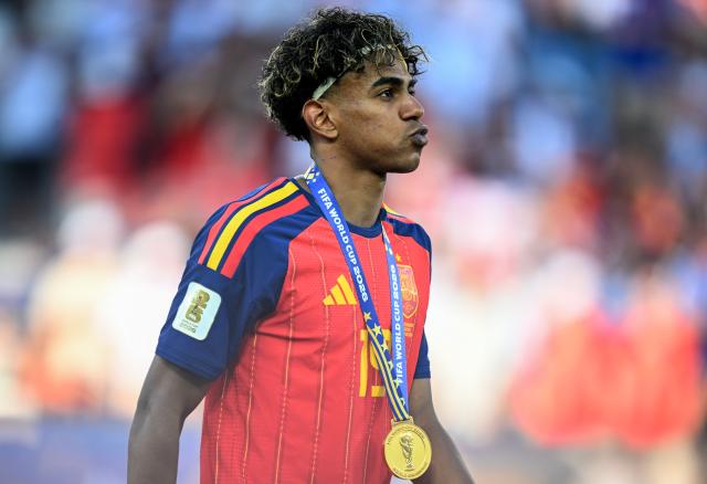 (260720) -- NEW JERSEY, July 20, 2026 (Xinhua) -- Lamine Yamal of Spain reacts after the final match between Spain and Argentina at the 2026 FIFA World Cup at the New York New Jersey Stadium, the United States, July 19, 2026. (Xinhua/Wu Xiaoling)