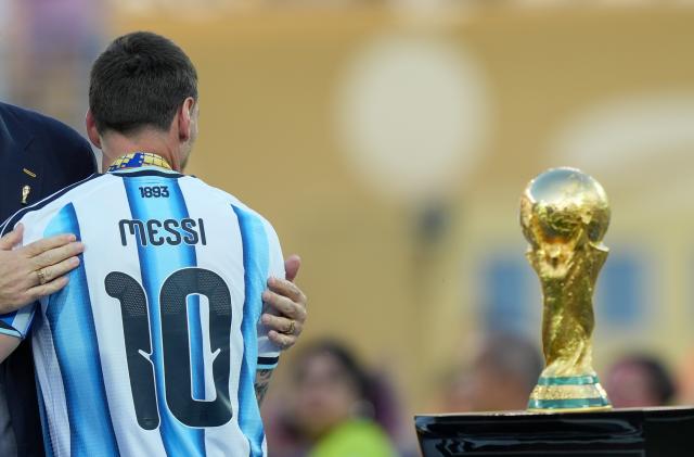 (260720) -- NEW JERSEY, July 20, 2026 (Xinhua) -- Lionel Messi of Argentina reacts after the final match between Spain and Argentina at the 2026 FIFA World Cup at the New York New Jersey Stadium, the United States, July 19, 2026. (Xinhua/Huang Zongzhi)