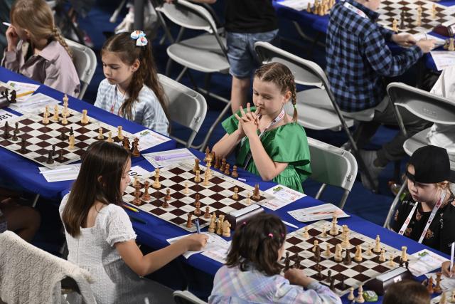 (260720) -- MOSCOW, July 20, 2026 (Xinhua) -- Players participate in "Moscow 2026" International chess forum in Moscow, Russia, on July 19, 2026. (Photo by Alexander Zemlianichenko Jr/Xinhua)