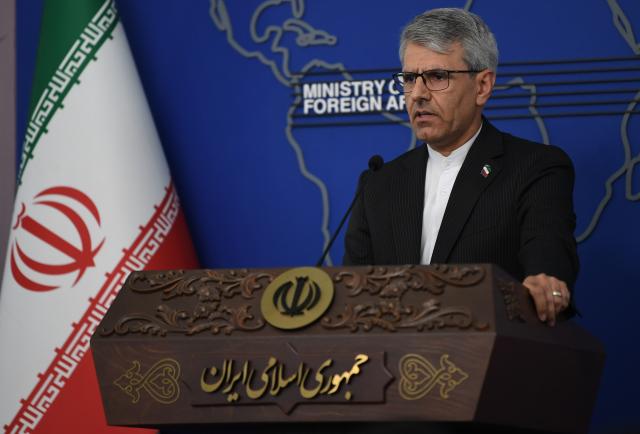 (260720) -- TEHRAN, July 20, 2026 (Xinhua) -- Iranian Foreign Ministry spokesman Esmaeil Baghaei speaks at a weekly press conference in Tehran, Iran, July 20, 2026. (Xinhua/Sha Dati)
